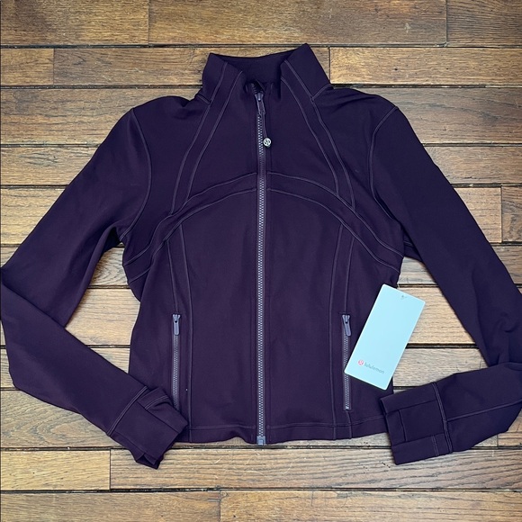 lululemon athletica Tops - Lululemon Black Plum Define Cropped Jacket Size 8 NWT